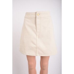 Triarchy Womens Ms.Triarchy Off White Short Denim Skirt L EU 31 3009-201 New